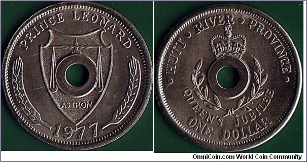 Principality of Hutt River (Hutt River Province Principality) 1977 1 Dollar.

Silver Jubilee of Queen Elizabeth II.