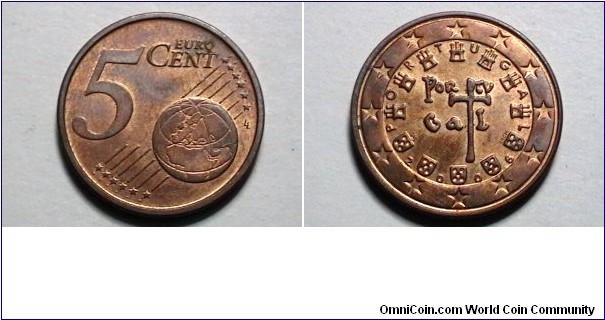 Portugal 2006 5 Cents Euro KM# 742 