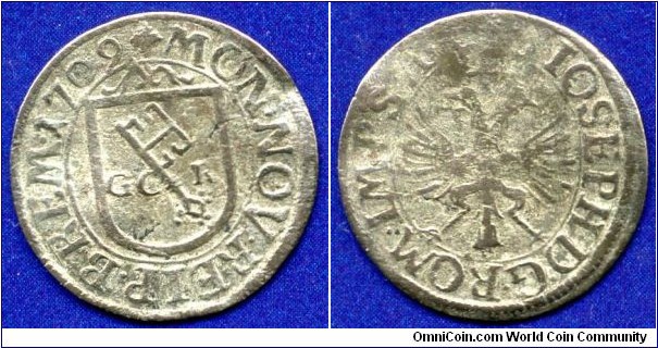 1 groten.
Free Imperial City Bremen.
Ioseph I (1705-1711), Emperor of Holy Roman Empire.


Ag300f. 0,77gr.