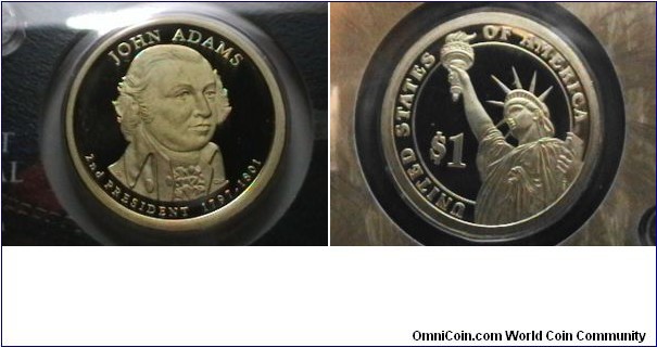 2007-S Proof Adams 2 nd. Pres. dollar