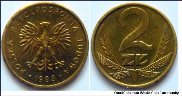 2 zlote.
1988,
Mintage 94.651.000.