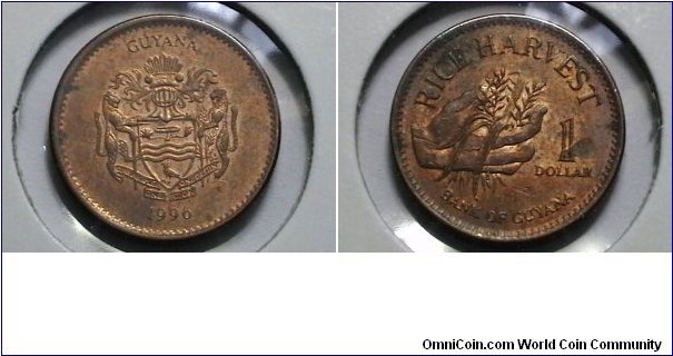 Guyana 1996 1 Dollar KM# 50 