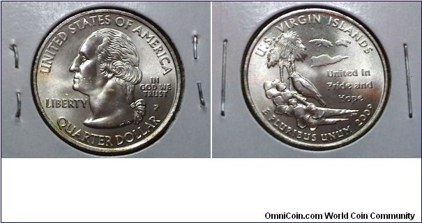 U.S. 2009-P 25 cents U.S. Virgin Islands