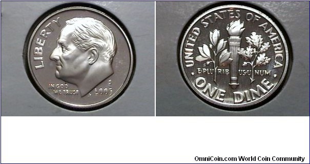 U.S. 2005-S Clad Proof 10 Cents 