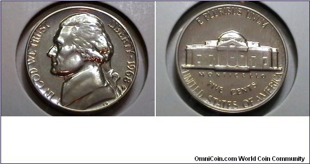 U.S. 1968-S Proof 5 Cents 