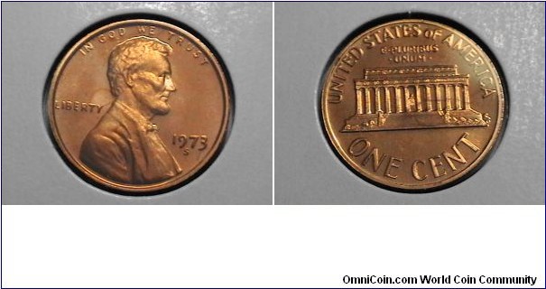 U.S. 1 Cent Lincoln Memorial Proof