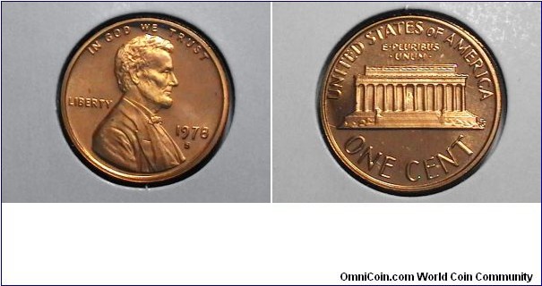 U.S. 1 Cent Lincoln Memorial Proof