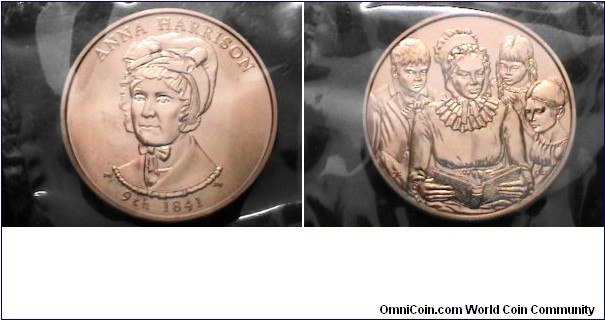 Spouse Medal 2009 9th 1841 Anna Harrison 
