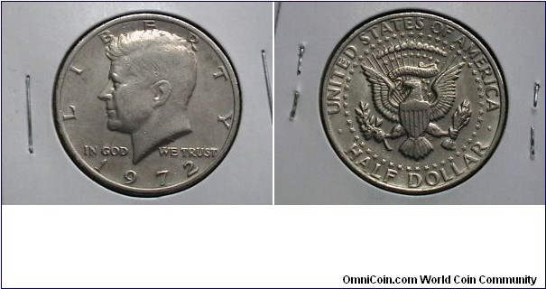 U.S. 1972 50 cent Kennedy Half KM# 202b 