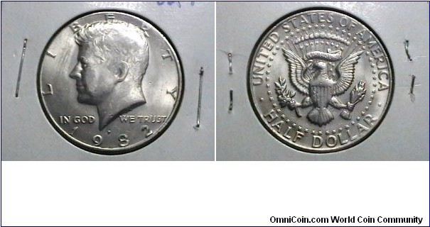 U.S. 1982-P 50 Cents Kennedy Half KM# A202a