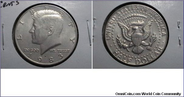 U.S. 1983-D 50 Cents Kennedy Half KM# A202a 