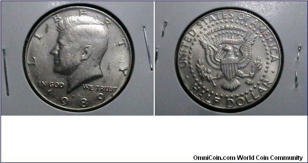 U.S. 1989-P 50 Cents Kennedy Half KM# A202a 