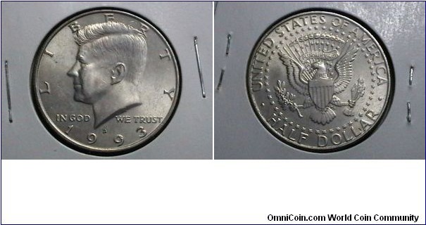 U.S. 1993-D 50 Cents Kennedy Half KM# A202a 