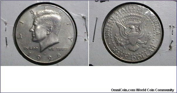 U.S 1998-D 50 Cents Kennedy Half KM#  A202a 