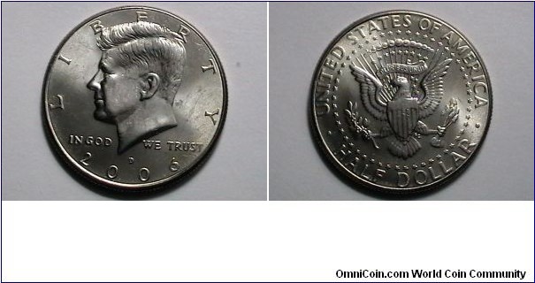 U.S 2006-D 50 Cents Kennedy Half KM#  A202a 