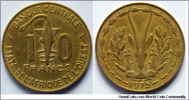 10 francs.
1975