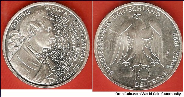 10 Mark
Goethe
0.925 silver