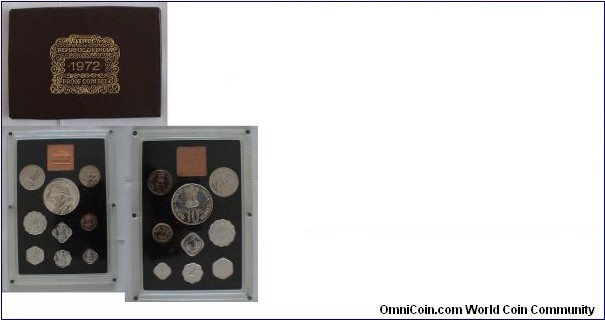 9 Coin Independence Silver Jubilee Proof Set.