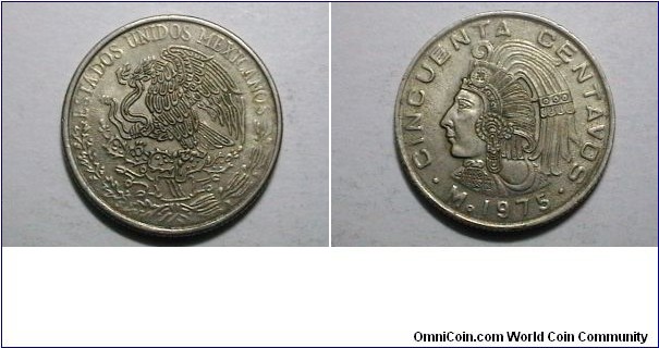 Mexico 1975-M 50 Centavos KM# 452 