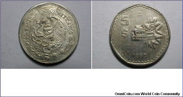 Mexico 1980-M 5 Pesos KM# 485