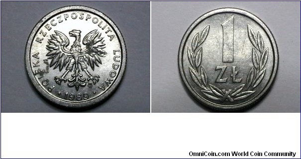 Poland 1989-MW 1 Zloty Y#  49.3 Thanks Henry12