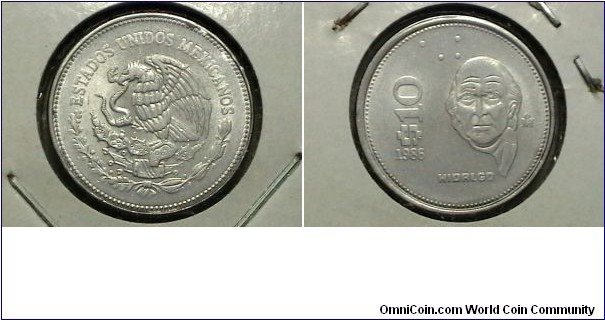 Mexico 1986-M 10 Pesos KM# 512 