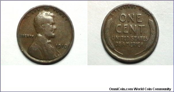 U.S. 1910-P 1 Cent KM# 132 