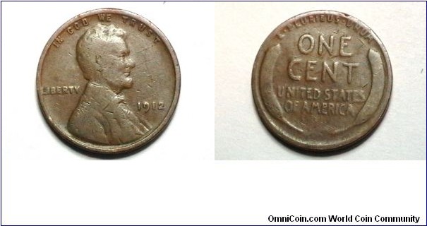 U.S. 1912-P 1 Cent KM# 132 