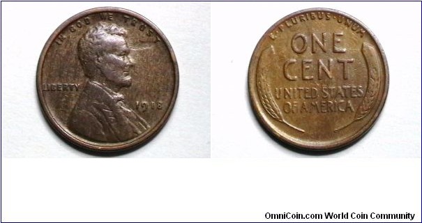 U.S. 1918-P 1 Cent KM# 132 