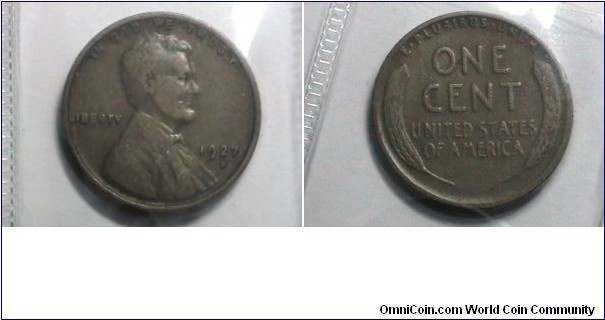 U.S. 1927-S 1 Cent KM# 132 