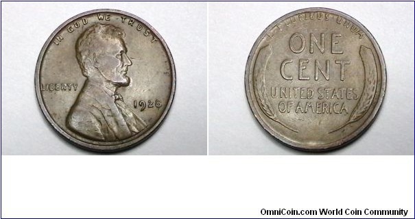 U.S. 1928-P 1 Cent KM# 132 