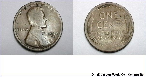 U.S. 1929-D 1 Cent KM# 132 