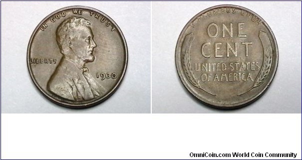 U.S. 1930-P 1 Cent KM# 132 