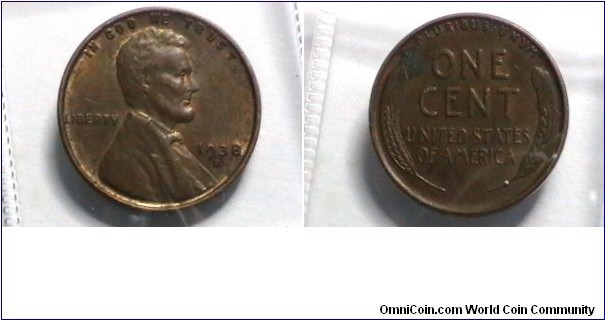 U.S. 1938-S 1 Cent KM# 132 