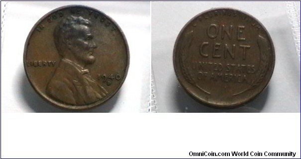 U.S. 1940-D 1 Cent KM# 132 