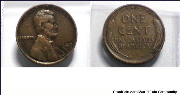 U.S. 1940-S 1 Cent KM# 132 