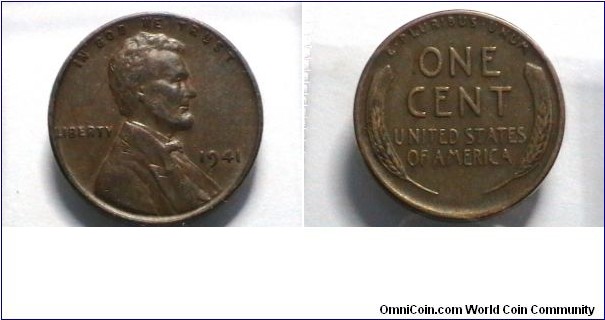 U.S. 1941-P 1 Cent KM# 132 