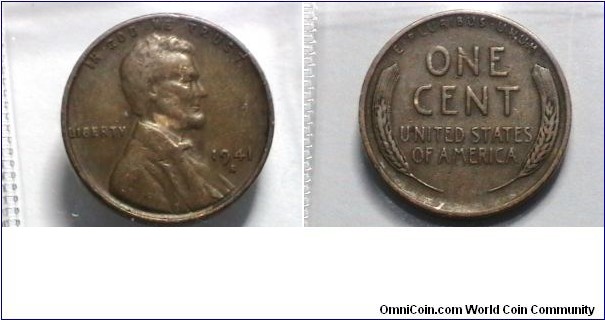 U.S. 1941-S 1 Cent KM# 132 