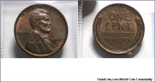 U.S. 1942-D 1 Cent KM# 132 