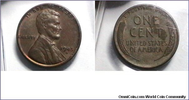 U.S. 1945-D 1 Cent KM# A132 