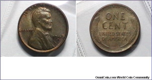 U.S. 1948-D 1 Cent KM# A132 