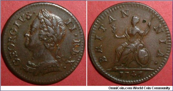 George II Farthing 1746