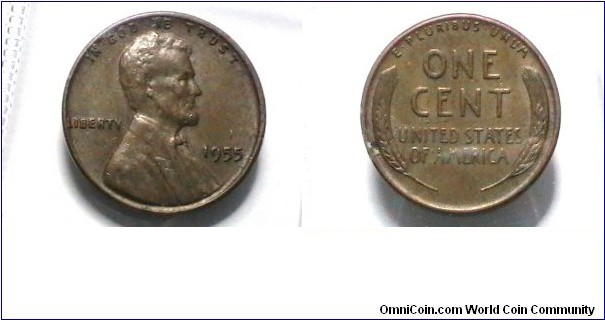 U.S. 1955-P 1 Cent KM# A132 