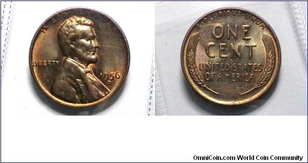 U.S. 1956-D 1 Cent KM# A132 