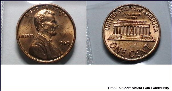 U.S. 1969-P 1 Cent KM# 201 