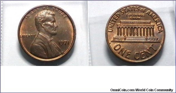 U.S. 1971-P 1 Cent KM# 201 