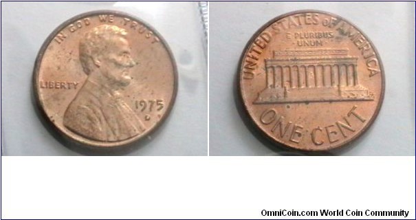 U.S. 1975-D 1 Cent KM# 201 