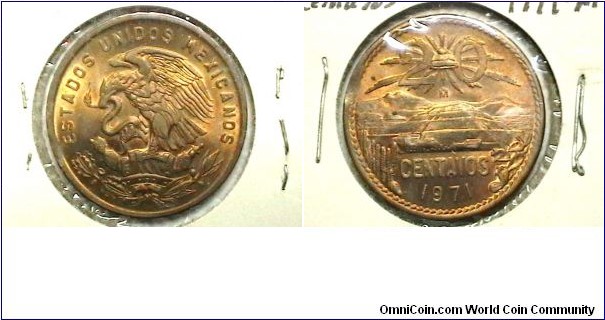 Mexico 1971-M 20 Centavos  Km# 441 