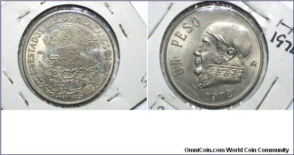 Mexico 1972-M 1 Peso  Km# 460 