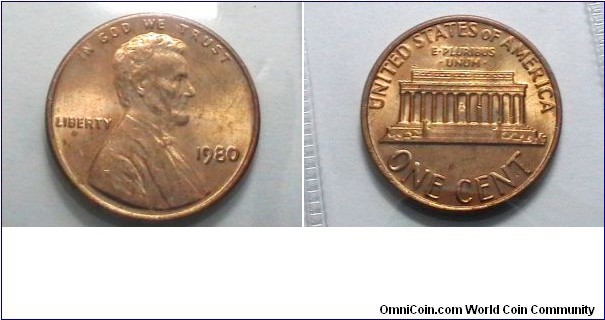 U.S. 1980-P 1 Cent KM# 201 